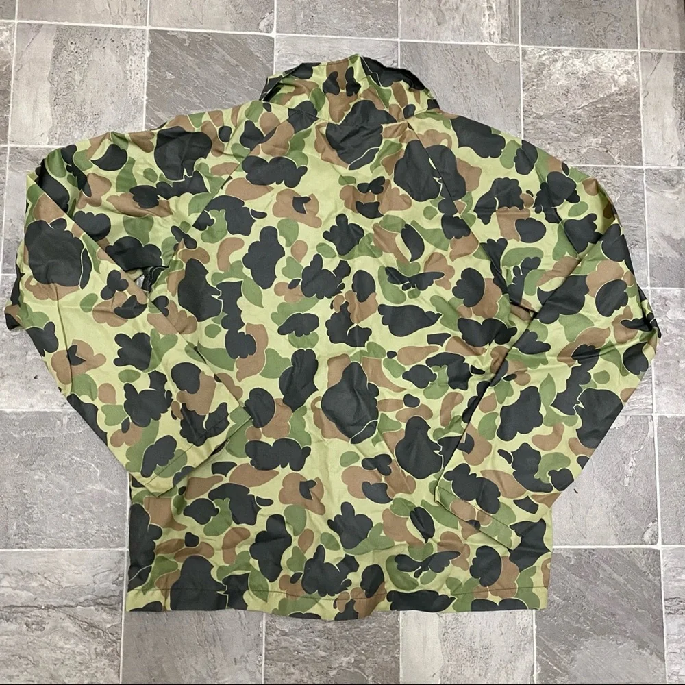 Mens vintage 80s military hunting full zip camouflage windbreaker jacket sz L - Picture 2 of 5